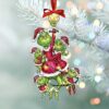 personalized Christmas ornament featuring a family of snowmen personalized Christmas ornament featuring a family of snowmen