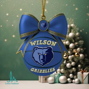 Wilson Grizzlies Basketball Christmas Ornament