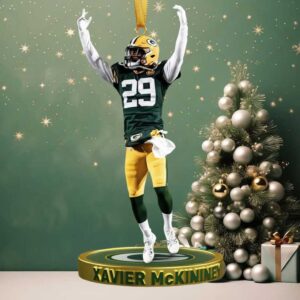 Xavier McKinney Green Bay Packers Christmas Ornament