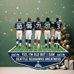 Yes, I'm Old But I Saw Seattle Seahawks Greatness Fan Ornament