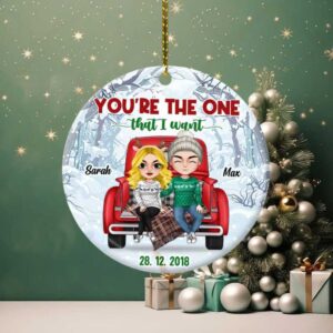 You're The One That I Want, Personalized Ornament Gift Couple