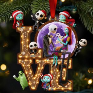 personalized Christmas ornament inspired by the movie The Nightmare Before Christmas