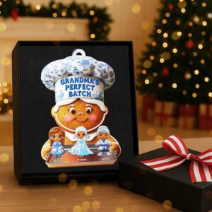 personalized Christmas ornament titled Grandma’s Perfect Batch personalized Christmas ornament titled Grandma’s Perfect Batch