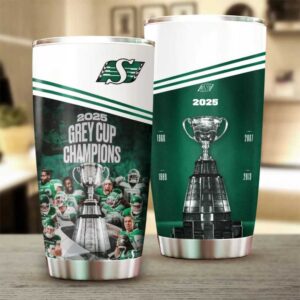 2025 Grey Cup Champions Saskatchewan Roughriders Stainless Steel Tumbler 2025 Grey Cup Champions Saskatchewan Roughriders Stainless Steel Tumbler