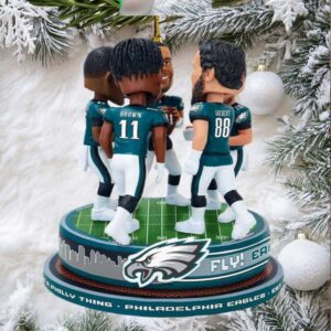 A.J. Brown & Dallas Goedert Philadelphia Eagles Huddle Ornament
