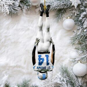 Amon Ra St. Brown Touchdown Celebration Ornament