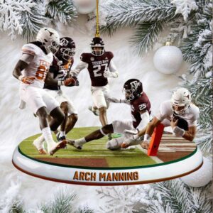 Arch Manning Texas Longhorns vs Texas A&M Aggies 2025 Score Ornament