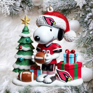 Arizona Cardinals Snoopy NFL Christmas Ornament