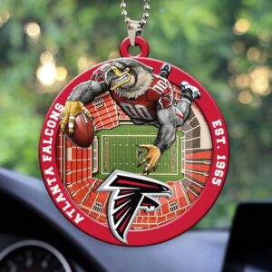 Atlanta Falcons Mascot Endzone Football Ornament Atlanta Falcons Mascot Endzone Football Ornament