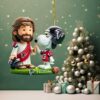 Jacksonville Jaguars Jesus & Snoopy NFL Christmas Ornament Jacksonville Jaguars Jesus & Snoopy NFL Christmas Ornament