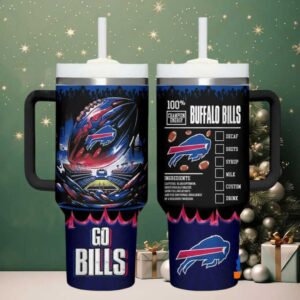 BUF Bills Champion Energy Tumbler Handle Cup 40oz