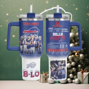 BUF Bills Ultimate Football Fan Custom Stanley Game Day Stainless Steel Tumbler 40oz 30oz