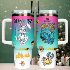 Blink 182 Stanley Tumbler Cup with Handle & Straw Official Band Merch