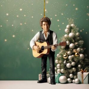 Bob Dylan Acoustic Guitar Christmas Ornament Bob Dylan Acoustic Guitar Christmas Ornament