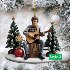 Bob Dylan Christmas Ornament