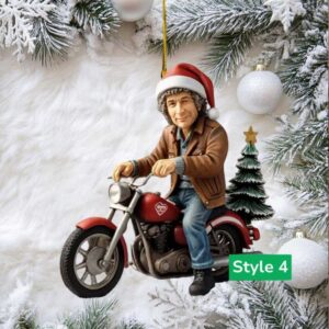 Bob Dylan Motorcycle Christmas Tree Ornament