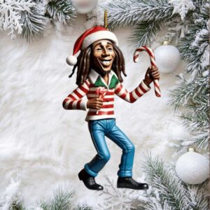 Bob Marley Christmas Ornament Reggae Music Legend Holiday Decor