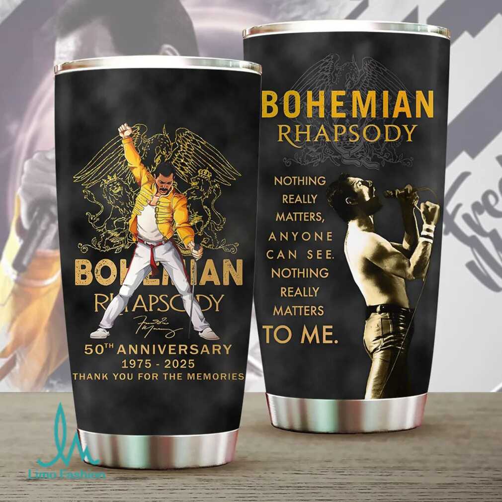Bohemian Rhapsody 50th Anniversary Freddie Mercury Tumbler Bohemian Rhapsody 50th Anniversary Freddie Mercury Tumbler