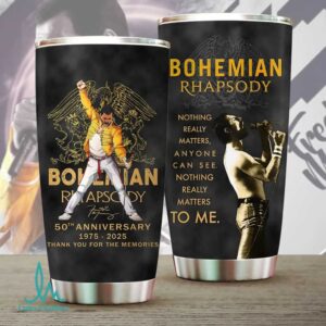 Bohemian Rhapsody 50th Anniversary Freddie Mercury Tumbler