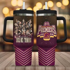 Brisbane Broncos 2025 NRL Premiers Team Premiership Tumbler