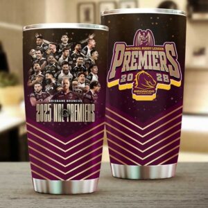 Brisbane Broncos NRL 2025 Premiers Team Photo Tumbler