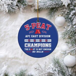 Buffalo Bills 5 Peat AFC East Division Champions Ornament