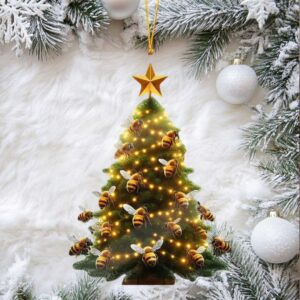 Bumble Bee Christmas Ornament Honey Bee Tree Decoration Beekeeper Gift Nature Lover Decor