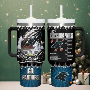 CAR Panthers Champion Energy Tumbler Handle Cup 40oz