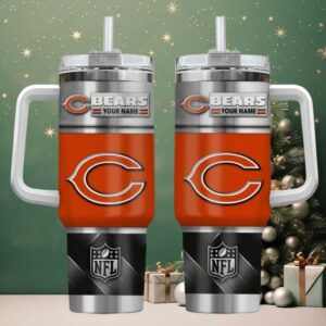 CHI Bears Custom Stanley Cup 40oz. Stainless Steel Travel Tumbler With Handle