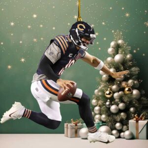 Caleb Williams Chicago Bears NFL Christmas Ornament