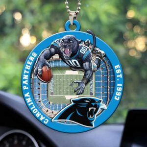 Carolina Panthers Mascot & Endzone Hanging Ornament