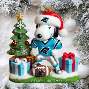 Carolina Panthers x Snoopy the Peanuts Merry Christmas Ornament