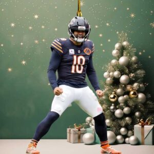 Chicago Bears Caleb Williams #18 Christmas Ornament