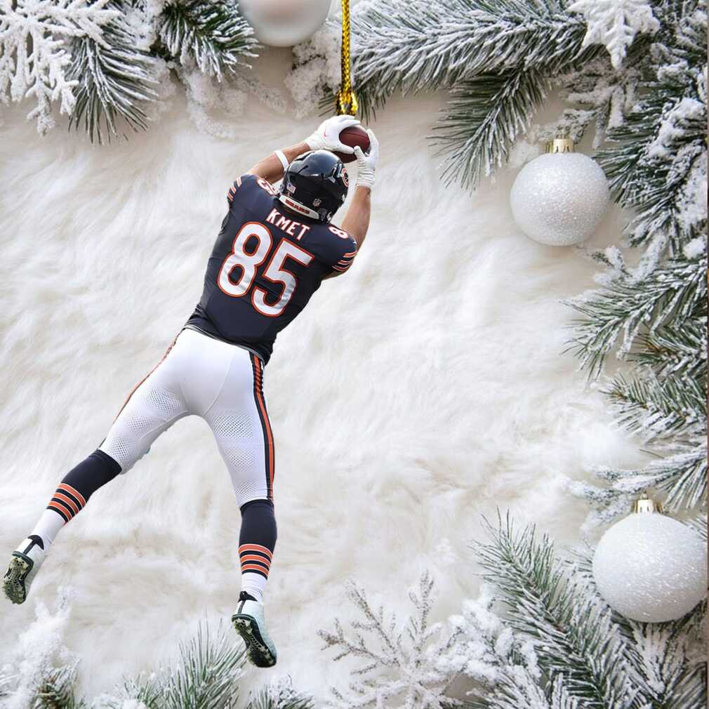 Chicago Bears Cole Kmet #85 Christmas Ornament Chicago Bears Cole Kmet #85 Christmas Ornament