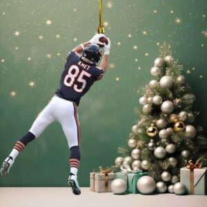 Chicago Bears Cole Kmet #85 Christmas Ornament