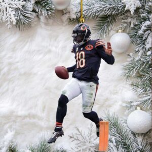 Chicago Bears QB Caleb Williams #18 Football Fan Ornament Chicago Bears QB Caleb Williams #18 Football Fan Ornament