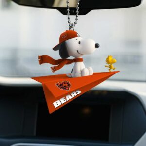 Chicago Bears Snoopy & Woodstock Car Ornament