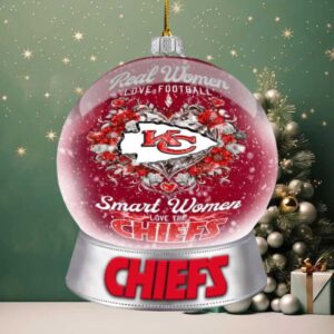 Chiefs Kingdom Accept Understand Love Puzzle Piece Football Christmas Ornament