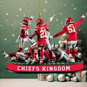 Chiefs Kingdom Huddle Up Christmas Ornament