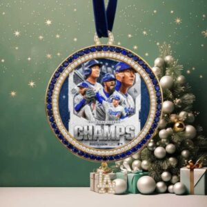 Commemorative Los Angeles Dodgers World Series Christmas Ornament