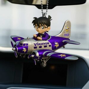 Conan Edogawa x Minnesota Vikings Airplane Car Ornament