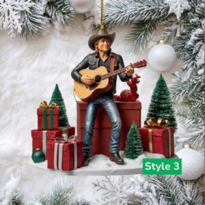 Country Music Star Guitarist Christmas Ornament