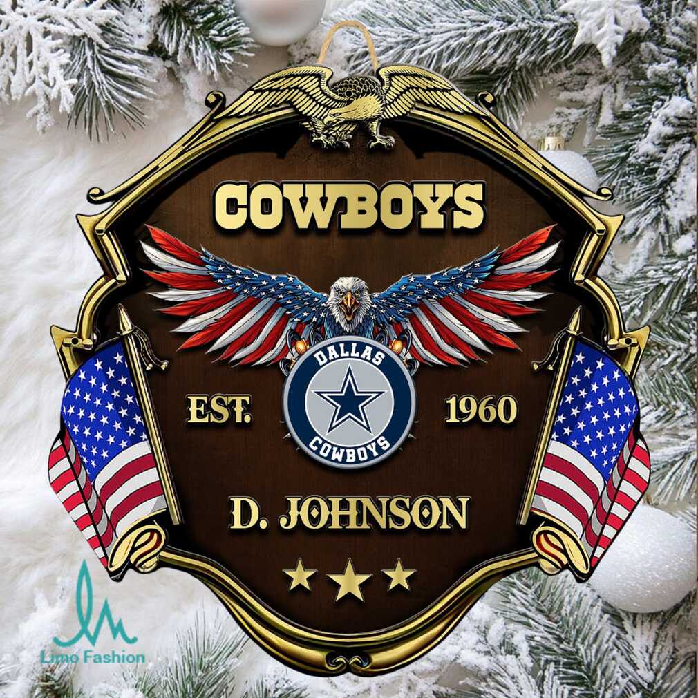 Custom Dallas Cowboys D. Johnson Football Fan Ornament Custom Dallas Cowboys D. Johnson Football Fan Ornament