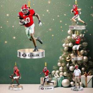 Custom Georgia Bulldogs Football Player Ornament