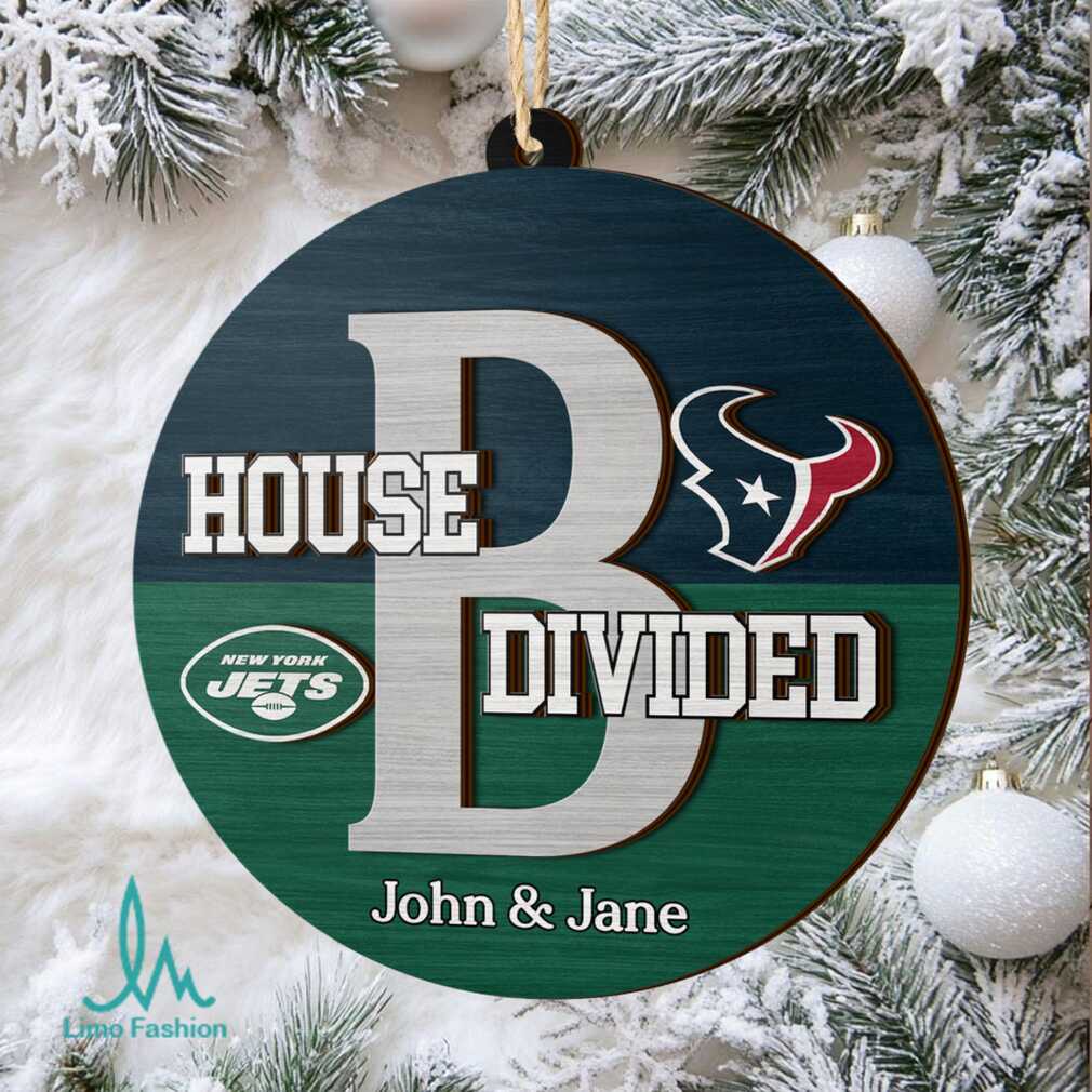 Custom John & Jane New York Jets vs. Houston Texans Ornament Custom John & Jane New York Jets vs. Houston Texans Ornament