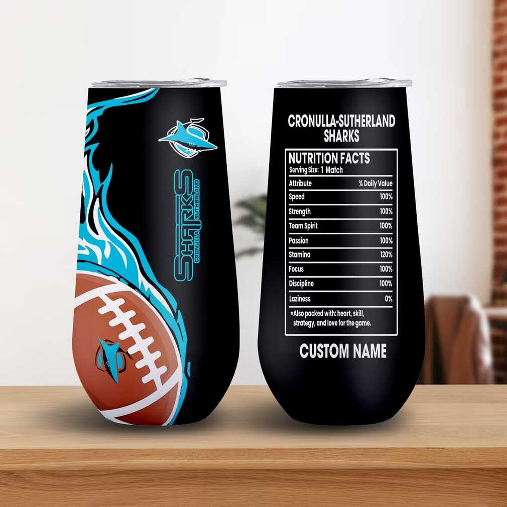 Custom Name Cronulla Sharks Football Fan Tumbler Custom Name Cronulla Sharks Football Fan Tumbler