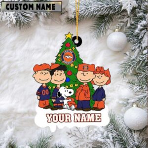 Custom Name Denver Broncos Snoopy & Friends Ornament NFL Gift.jfif