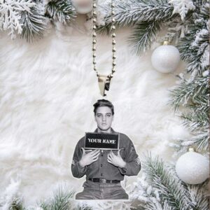 Custom Name Elvis Presley Car Charm Ornament