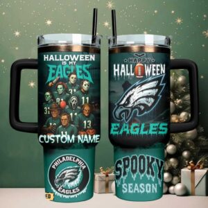 Custom Name Philadelphia Eagles Horror Movie Character Tumbler