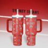 Kansas City Chiefs Custom Name Red and Gold Floral Wolf Tumbler Kansas City Chiefs Custom Name Red and Gold Floral Wolf Tumbler